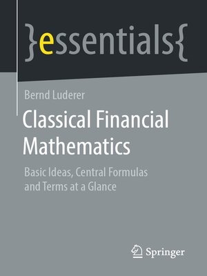 cover image of Classical Financial Mathematics